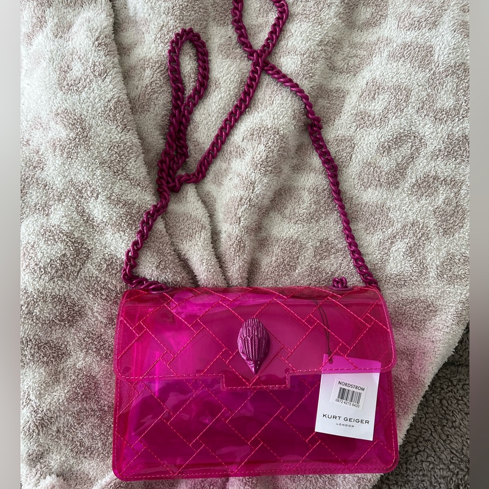 Authentic Kurt Geiger Pink Clutch brand new with tags unused